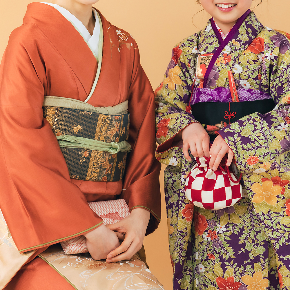 振袖・袴姿での家族写真撮影